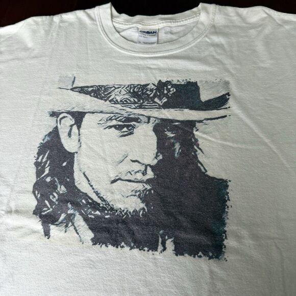 RARE STEVIE RAY VAUGHAN XL T Shirt Portrait Art Concert Tee 90s SRV Blues Fender - Picture 3 of 8